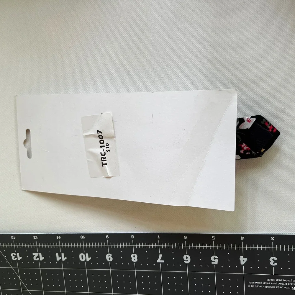 Handmade Floral Pet Collar Tie Black Red Pink Rose Upcycled Dog Accessory 007